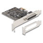 DeLOCK Tarjeta PCI Express a 4 x Serie RS-232, VGA, Negro