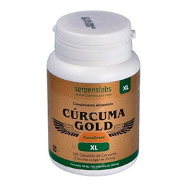 SERPENS Curcuma Gold XL 120Cap Cápsulas, Extracto de Cúrcuma 25:1 con Curcuminoides, Apto para Veganos