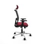 PIQUERAS Y CRESPO Silla de oficina Yunquera con mecanismo Sincro/Traslack, Granate y Negro