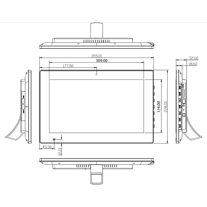 ALLNET PrimeOne-140 Touch Display Tablet 14 Zoll PoE con 8GB/64GB RK3568 Android 13