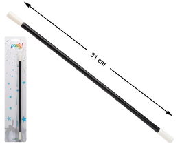 Varita Mágica Negra Clásica 31 cm Accesorio Disfraces Mago Ilusionista Hechicero Carnaval Fiesta Temática Juguete Niño