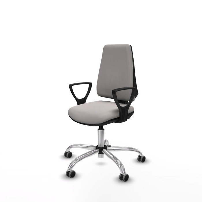 PIQUERAS Y CRESPO Silla de oficina Elche Blanca con Brazos Fijos PIQUERAS Y CRESPO Silla de oficina Elche Blanca con Brazos Fijos