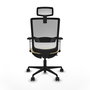 PIQUERAS Y CRESPO Silla de oficina Haches con mecanismo Sincro/Traslack, Crema y Blanco