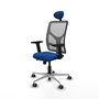 PIQUERAS Y CRESPO Silla de oficina Motilla con Mecanismo Sincro/Traslack Azul y Gris
