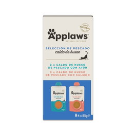 Applaws Multipack 4x85g de Sobres con Caldo de Huesos de Pescado para Gatos