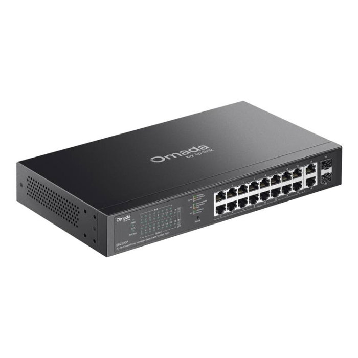 TP-Link Switch Omada Agile ES220GP - Gestión centralizada, 8 puertos Gigabit PoE+
