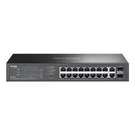 TP-Link Switch Omada ES220GP Gestionado 18 Puertos Gigabit + 2 SFP, 16 Puertos PoE+ (150W), Conmutación 40 Gbps, para Rack, Cloud