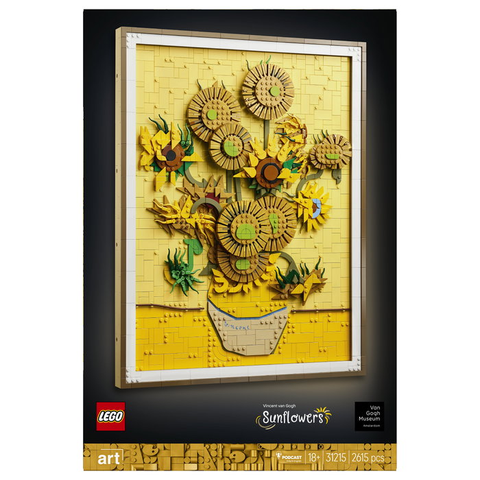 LEGO 31215 Art Vincent van Gogh - Sonnenblumen, Juego de construcción 2615 piezas, 18 años