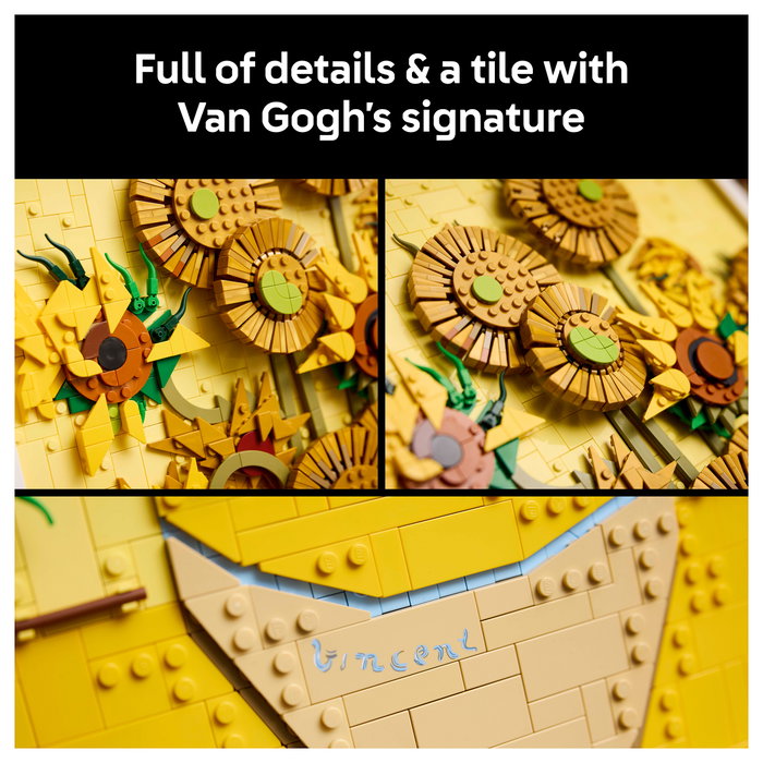 LEGO 31215 Art Vincent van Gogh - Sonnenblumen, Juego de construcción 2615 piezas, 18 años