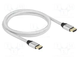 DeLOCK Cable HDMI Ultra High Speed 48 Gbps 8K 60 Hz Plata 1 m