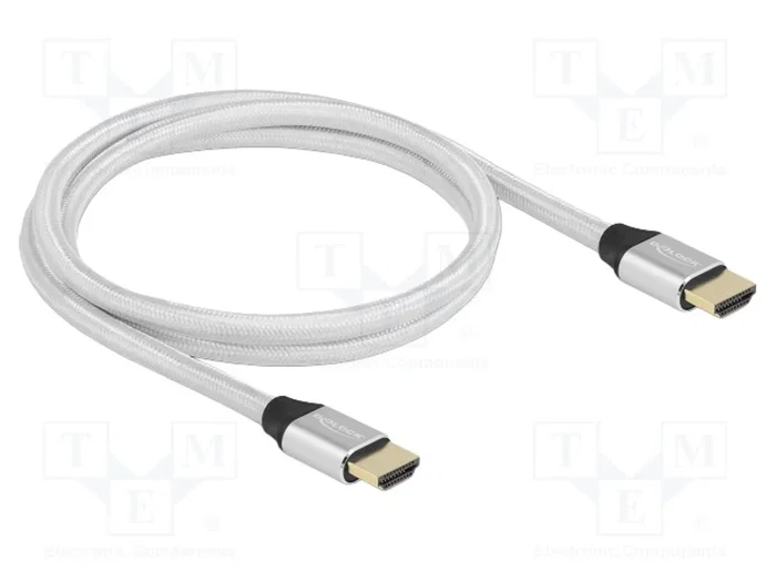 DeLOCK Cable HDMI Ultra High Speed 48 Gbps 8K 60 Hz Plata 1 m