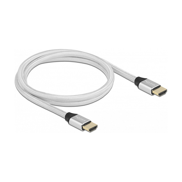 DeLOCK Cable HDMI Ultra High Speed 48 Gbps 8K 60 Hz Plata 1 m