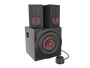 GENESIS Altavoces 2.1 Helium 610 BT con Bluetooth, 60W RMS, Subwoofer 6.5", Control Remoto, Para PC y Gaming - Negro/Rojo
