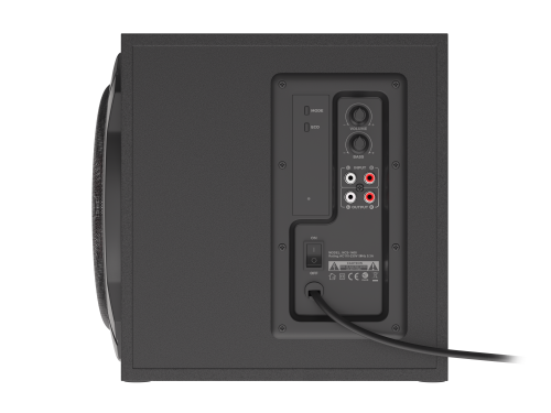 GENESIS Altavoces 2.1 Helium 610 BT con Bluetooth, 60W RMS, Subwoofer 6.5", Control Remoto, Para PC y Gaming - Negro/Rojo
