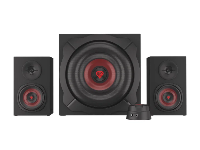 Genesis Helium 610BT 60W RMS 2.1 Bluetooth Negro, Rojo