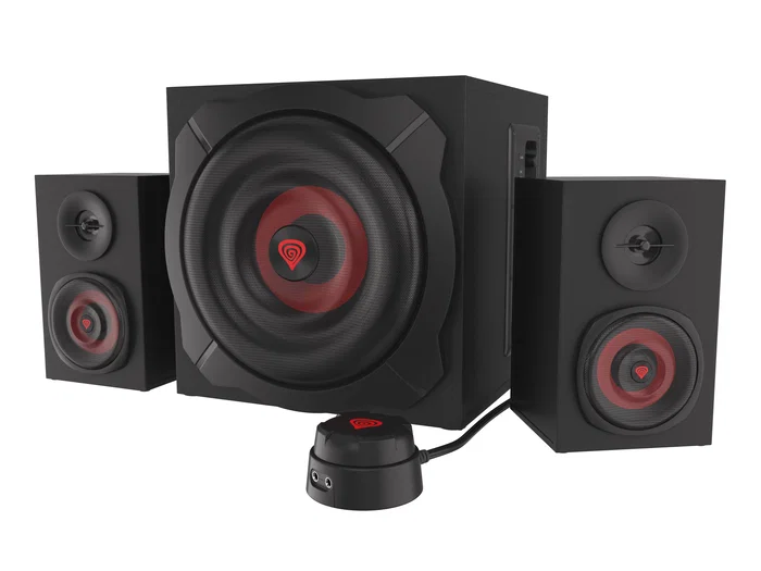 Genesis Helium 610BT 60W RMS 2.1 Bluetooth Negro, Rojo