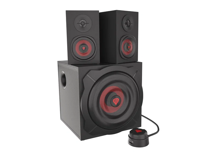 Genesis Helium 610BT 60W RMS 2.1 Bluetooth Negro, Rojo