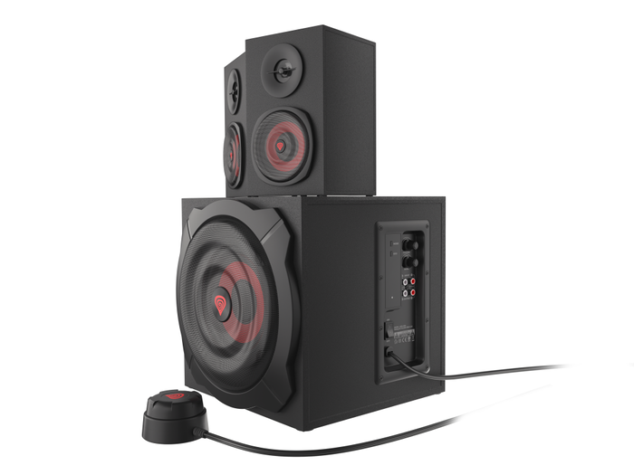 GENESIS Helium 610BT Conjunto de Altavoces 2.1 Bluetooth 60W PC/Portátil Negro, Rojo GENESIS Helium 610BT Conjunto de Altavoces 2.1 Bluetooth 60W PC/Portátil Negro, Rojo