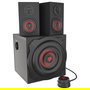 Genesis Helium 610BT Altavoces 2.1 para PC, Bluetooth 4.2, 60 W RMS, Subwoofer Activo, Madera, Negro y Rojo