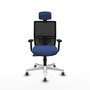 PIQUERAS Y CRESPO Silla de oficina Yunquera con mecanismo Sincro, Azul marino y Negro