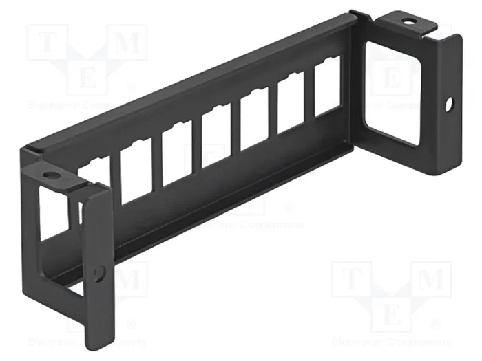DeLOCK 86516 Panel de parches Keystone 8 puertos Negro