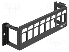 DeLOCK 86516 Panel de parches Keystone 8 puertos Negro