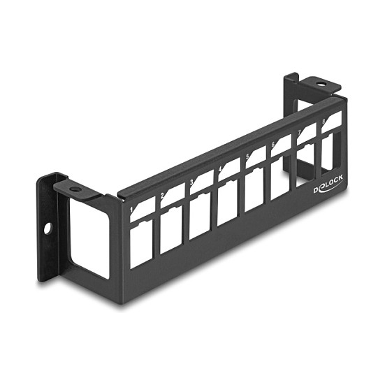 DeLOCK 86516 Panel de Montaje en Pared de 8 Puertos Horizontal, Negro, Metal, 50x41.6x175 mm DeLOCK 86516 Panel de Montaje en Pared de 8 Puertos Horizontal, Negro, Metal, 50x41.6x175 mm
