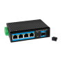 LogiLink Industrial Gigabit Ethernet Switch, 4-Port 1000 Mbps + 1 port SFP