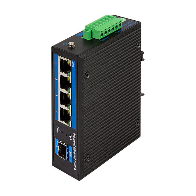 LogiLink Industrial Gigabit Ethernet Switch, 4-Port 1000 Mbps + 1 port SFP