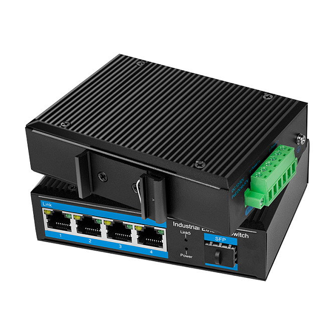 LogiLink Industrial Gigabit Ethernet Switch, 4-Port 1000 Mbps + 1 port SFP