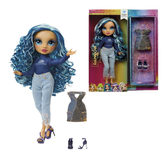 MGA Muñeca Rainbow High Style Icons - Skyler 431619, Muñeca de Moda con Ropa y Accesorios Extra, Juguete para Coleccionar para Niños +4 Años
