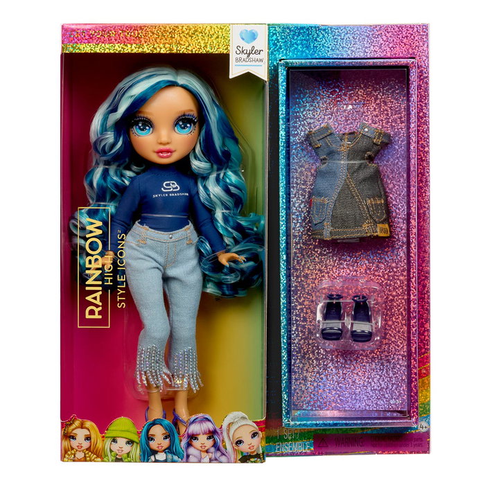 MGA Muñeca Rainbow High Style Icons - Skyler 431619, Muñeca de Moda con Ropa y Accesorios Extra, Juguete para Coleccionar para Niños +4 Años