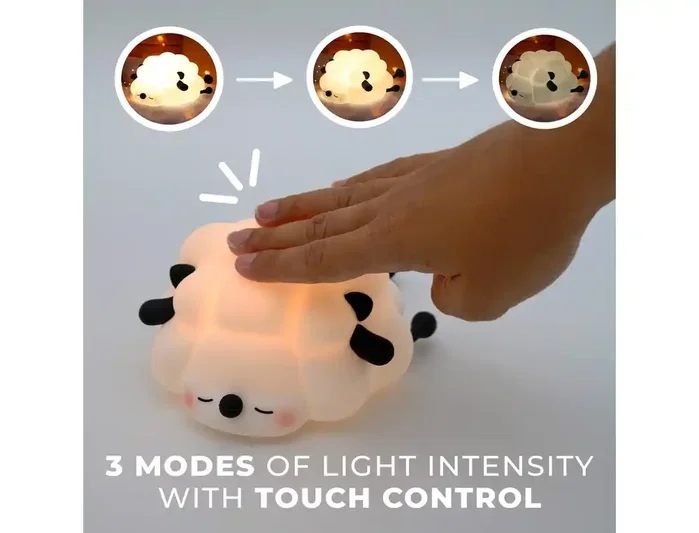 Wondee Lámpara de Iluminación de Noche Sheep Black