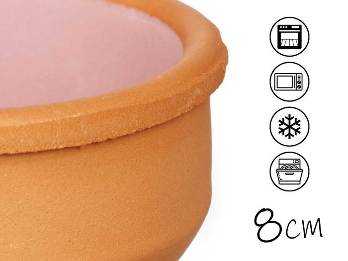 La Dehesa Set 6 Cazuelas Barro 8 cm Color Rosa (Set de 10)