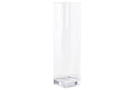 DKD Home Decor Jarrón de Cristal Transparente 10,5x10,5x40 cm