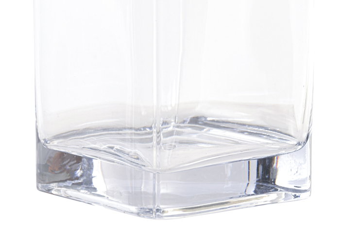 DKD Home Decor Jarrón de Cristal Transparente 10,5x10,5x40 cm