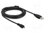 DeLOCK Cable USB 2.0 de USB Tipo-A a USB-micro B, 3 m, Negro