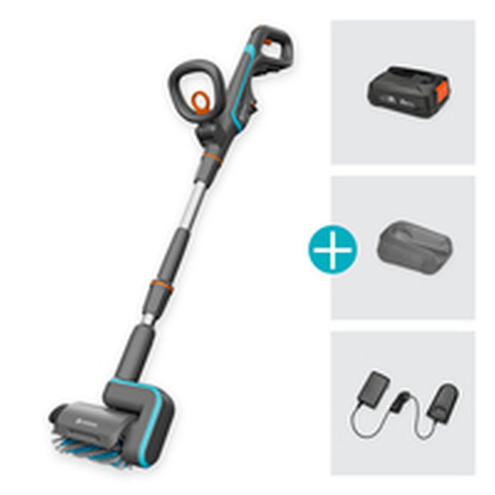 Gardena AquaBrush P4A Limpiador de terrazas con batería de 2.5Ah/18V Gardena AquaBrush P4A Limpiador de terrazas con batería de 2.5Ah/18V