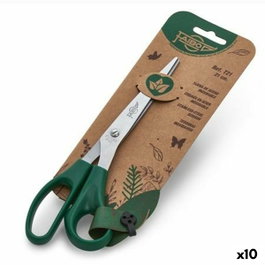 Faibo Tijeras de Oficina Asimétricas 21cm Mango Verde Oscuro (Set de 10)