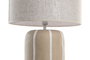 DKD Home Decor Lámpara Sobremesa Marrón Claro Blanco Cerámica Poliéster 36 x 60 x 36 cm