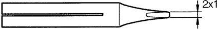 JBC TOOLS Punta de soldadura tipo destornillador 2x1mm