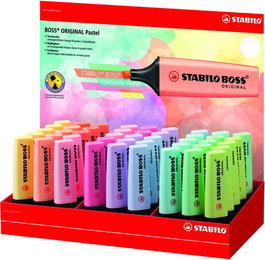 Stabilo Boss Original Marcadores Pastel con Expositor de 45 Unidades