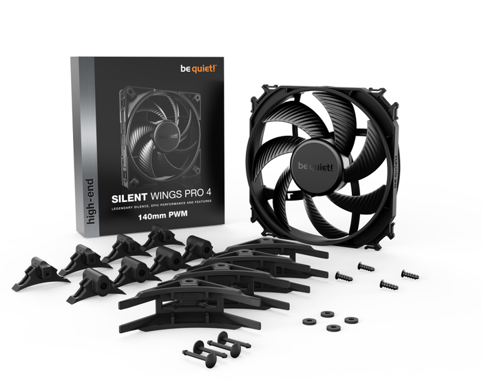 be quiet! SILENT WINGS PRO 4 140mm PWM Ventilador PC 14cm 2400RPM Negro