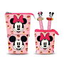 Karactermania Estuche Portatodo Vertical Minnie Mouse Muffin + 2 Bolígrafos Borrables 10 Colores Gel Tinta Azul Rosa Poliéster Abs Plástico Ideal Niñas 3 Años