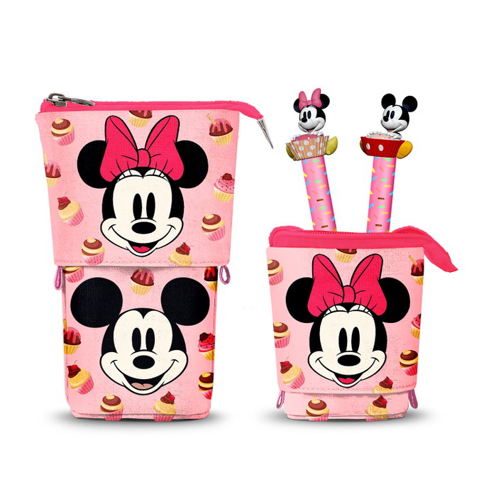 Karactermania Estuche Portatodo Minnie Mouse Muffin Rosa con 2 Bolígrafos de Gel Karactermania Estuche Portatodo Minnie Mouse Muffin Rosa con 2 Bolígrafos de Gel