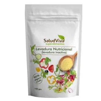 SALUD VIVA Levadura Nutricional Inactiva 125g - Fuente de Proteínas, Fibra y Vitaminas del Grupo B - Vegano - Sin Gluten SALUD VIVA Levadura Nutricional Inactiva 125g - Fuente de Proteínas, Fibra y Vitaminas del Grupo B - Vegano - Sin Gluten