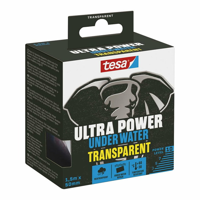 Tesa Cinta de reparación Ultra Power Under Water transparente 50 mm x 1,5 m Tesa Cinta de reparación Ultra Power Under Water transparente 50 mm x 1,5 m
