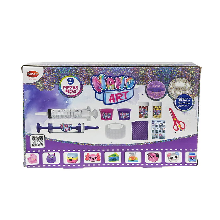 Bizak Nano Art Kit Esenciales Creativo Mix Y Play 64528143 - Kit Inicial para Crear y Decorar Figuras con Nano Tape, DIY, +8 Años
