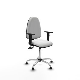 PIQUERAS Y CRESPO Silla de oficina Aýna Blanca con Brazos 1D