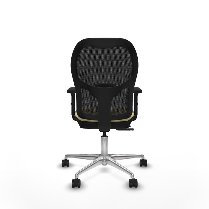 PIQUERAS Y CRESPO Silla de oficina Jorquera con mecanismo Sincro/Traslack, Similpiel Crema y Malla Negra PIQUERAS Y CRESPO Silla de oficina Jorquera con mecanismo Sincro/Traslack, Similpiel Crema y Malla Negra